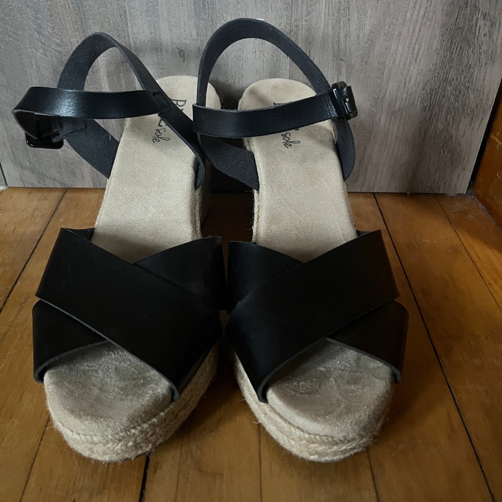 BKE Black Espadrille Sandals